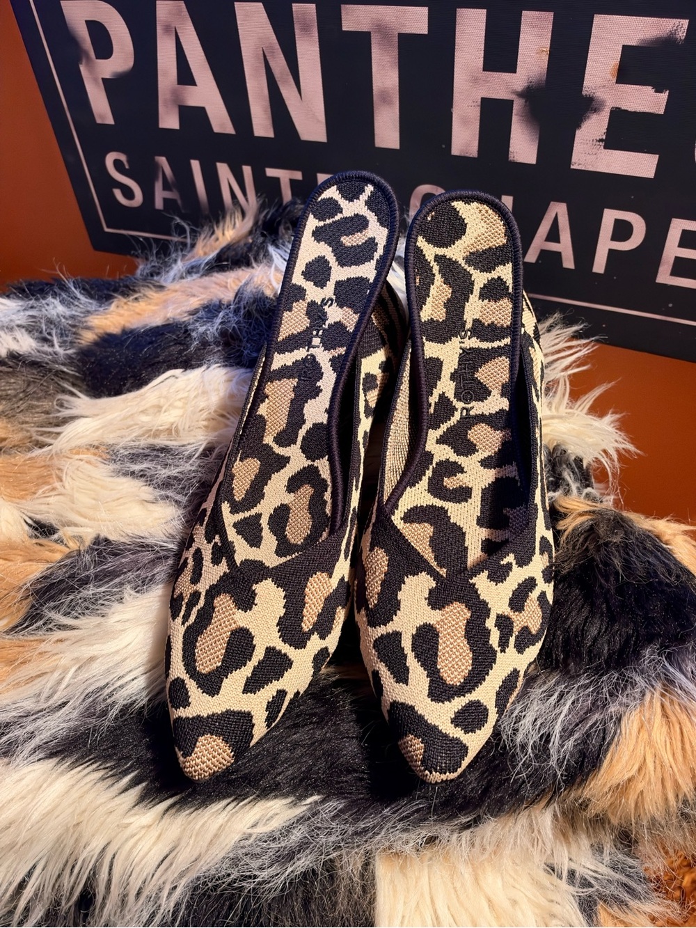 Rothy’s Women animal print shoes. 12.5 fits like 11.5 excellent condition
